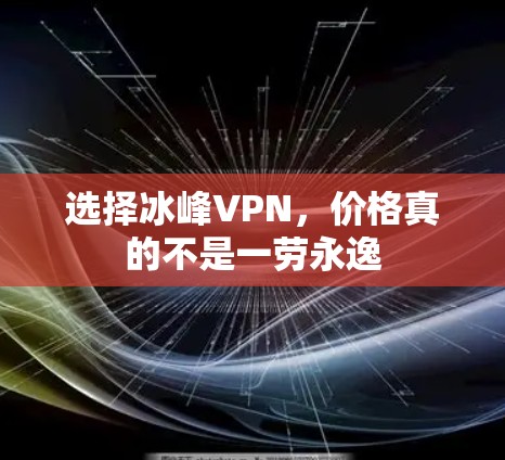 选择冰峰VPN,价格真的不是一劳永逸 选择冰峰VPN,价格真的不是一劳永逸