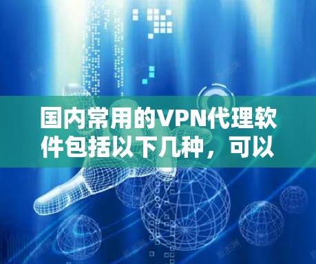 国内常用的VPN代理软件包括以下几种，可以根据自己的需求选择