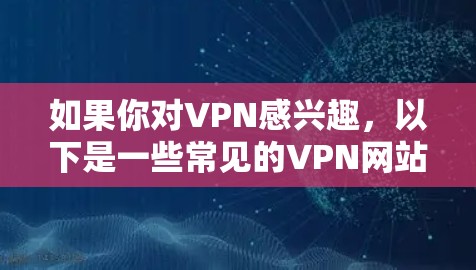 如果你对VPN感兴趣，以下是一些常见的VPN网站，你可以根据自己的需求来选择适合的VPN服务