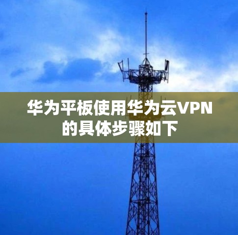 华为平板使用华为云VPN的具体步骤如下