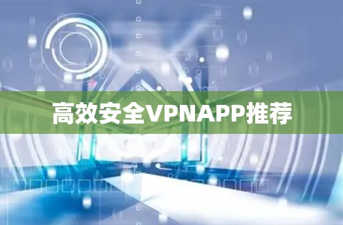 高效安全VPNAPP推荐
