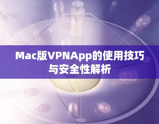 Mac版VPNApp的使用技巧与安全性解析